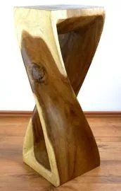 Massivholzsule, Beistelltisch, gedreht  *natur*  (hoch)