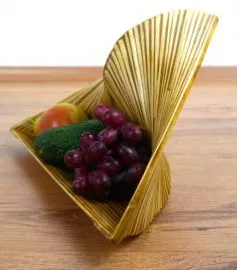 Obst-, Gebck - Schale  *Bambus*  (dreieckig)