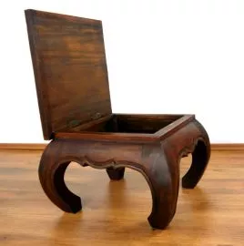 Opiumtisch, aufklappbar in *mahagonibraun*