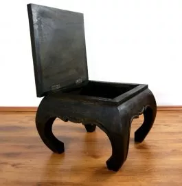 Opiumtisch, aufklappbar in *schwarz*