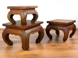 Opiumtische, verschiedene Gren *hellbraun*