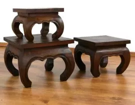 Opiumtische, verschiedene Gren *braun*