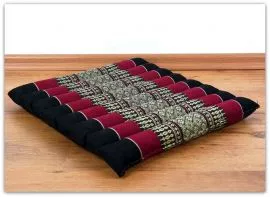 Steppkissen, Yogakissen  *schwarz / rot*  (klein)