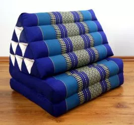 Thaikissen, Dreieckskissen, 2 Sitzauflagen  *blau*