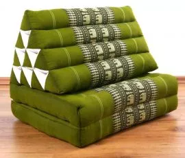 Thaikissen, Dreieckskissen, 2 Sitzauflagen  *grn - Elefanten*