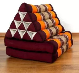 Thaikissen, Dreieckskissen, 2 Sitzauflagen  *orange*