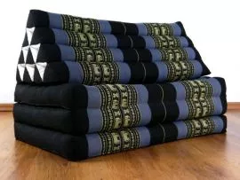 Thaikissen, Dreieckskissen  *blau / Elefanten*  (XXL-Breite)