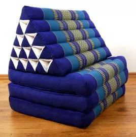 Thaikissen, Dreieckskissen  *blau*  (XXL-Hhe)