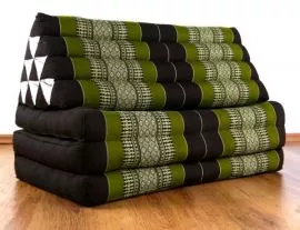 Thaikissen, Dreieckskissen  *braun / grn*  (XXL-Breite)