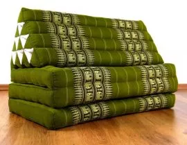 Thaikissen, Dreieckskissen  *grn / Elefanten*  XXL-Breite)