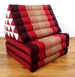 Thaikissen, Dreieckskissen  *rubinrot*  (XXL-Hhe)