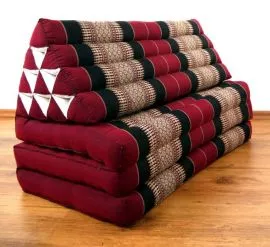 Thaikissen, Dreieckskissen  *rot / schwarz*  (XXL-Breite)