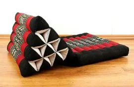 Thaikissen, Dreieckskissen *schwarz / Elefanten*