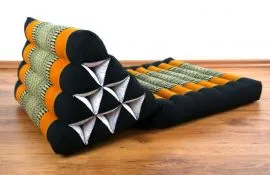 Thaikissen, Dreieckskissen *schwarz / orange*