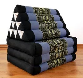 Thaikissen, Sitz- Liegekissen, Dreieckskissen  *blau / Elefanten*