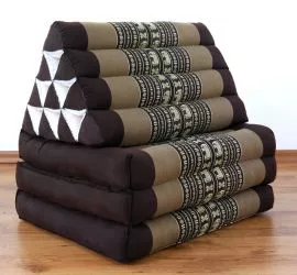 Thaikissen, Sitz- Liegekissen, Dreieckskissen  *braun - Elefanten*