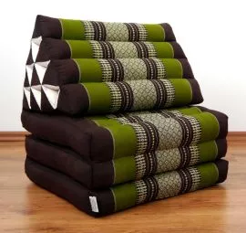 Thaikissen, Sitz- Liegekissen, Dreieckskissen  *grn - braun*