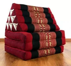 Thaikissen, Sitz- Liegekissen, Dreieckskissen  *rot - Elefanten*