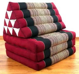 Thaikissen, Sitz- Liegekissen *rot / schwarz*