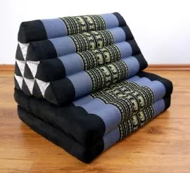 Thaikissen, Dreieckskissen, 2 Sitzauflagen  *blau - Elefanten*