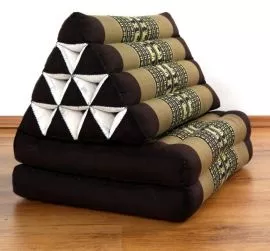 Thaikissen, Dreieckskissen, 2 Sitzauflagen  *braun - Elefanten*