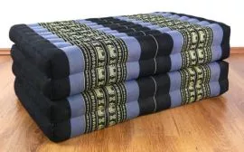 Thailndische Faltmatratze, Klappmatratze  *blau / Elefanten*