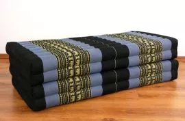 Thailndische Gstematratze, Klappmatratze  *blau / Elefanten*