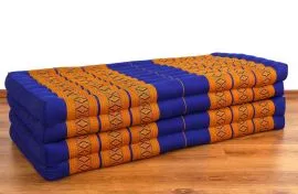 Thailndische Gstematratze, Klappmatratze  *blau / gelb*