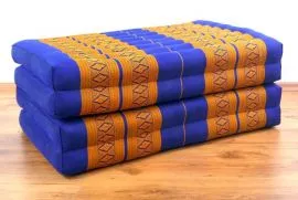 Thailndische Gstematratze, Klappmatratze *blau / gelb*