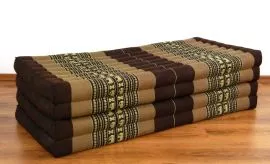 Thailndische Gstematratze, Klappmatratze  *braun / Elefanten*