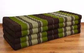 Thailndische Gstematratze, Klappmatratze  *braun / grn*