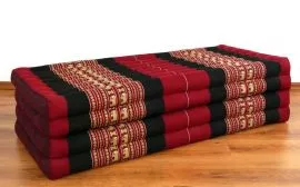 Thailndische Gstematratze, Klappmatratze  *rot / Elefanten*