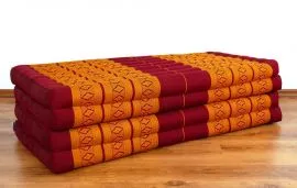 Thailndische Gstematratze, Klappmatratze  *rot / gelb*