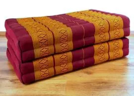 Thailndische Gstematratze, Klappmatratze  *rot / gelb*