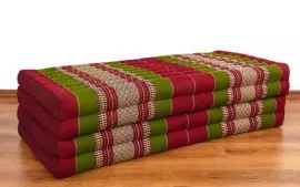 Thailndische Gstematratze, Klappmatratze  *rot / grn*