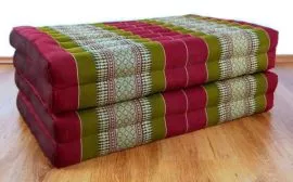 Thailndische Gstematratze, Klappmatratze  *rot / grn*