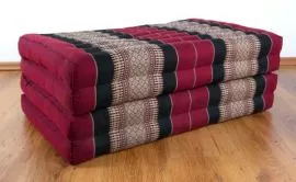 Thailndische Gstematratze, Klappmatratze  *rot / schwarz*