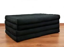 Thailndische Gstematratze, Klappmatratze  *schwarz / einfarbig*