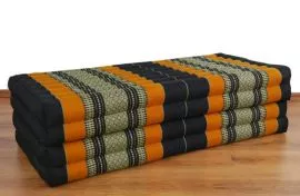 Thailndische Gstematratze, Klappmatratze  *schwarz / orange*