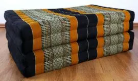 Thailndische Gstematratze, Klappmatratze  *schwarz / orange*