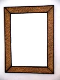 Thailndischer  *Wandspiegel*  Rattan