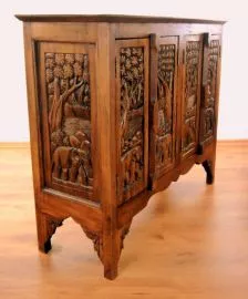 Thailndisches Sideboard mit *Elefantenschnitzerei*  Nr.12