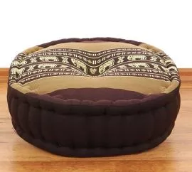 Zafukissen, Meditationskissen  *braun / Elefanten*